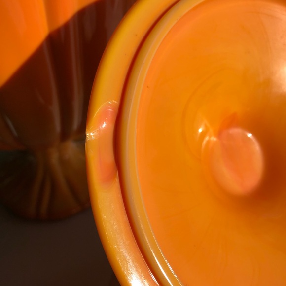 LE SMITH Glass Bittersweet Orange Covered Compote - Picture 8 of 15